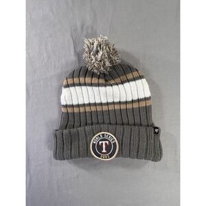 47 Brand Texas Rangers World Series 2023 Plateau Cuffed Knit Beanie With Pom OS